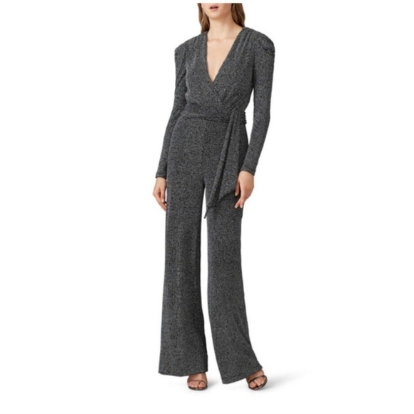 Jonathan Simkhai Pants - Jonathan Simkhai Black Glitter Jumpsuit grey 6